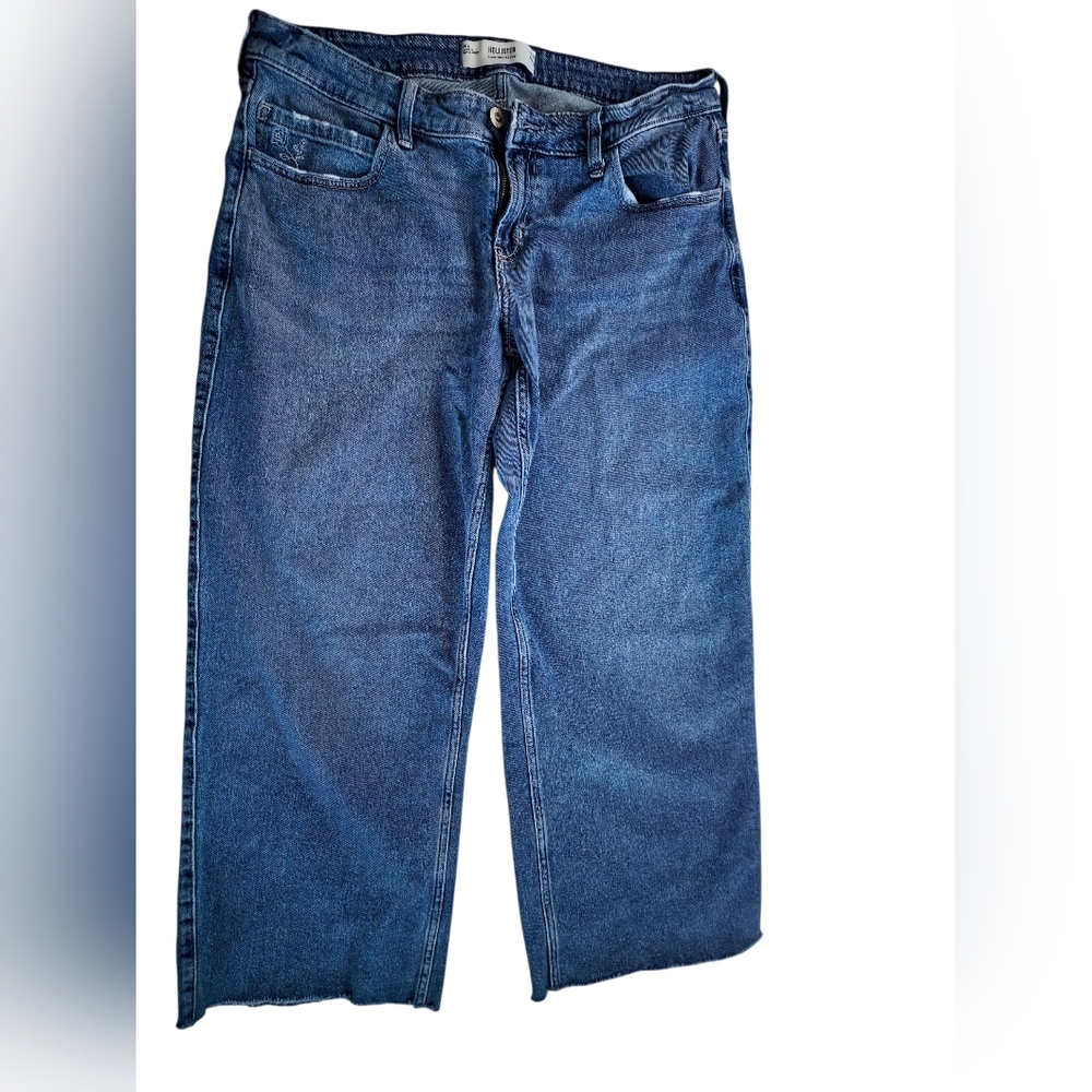 Hollister Y2K Embroidered Heart Low Rise Baggy Jeans Size 14 Short - Picture 3 of 5